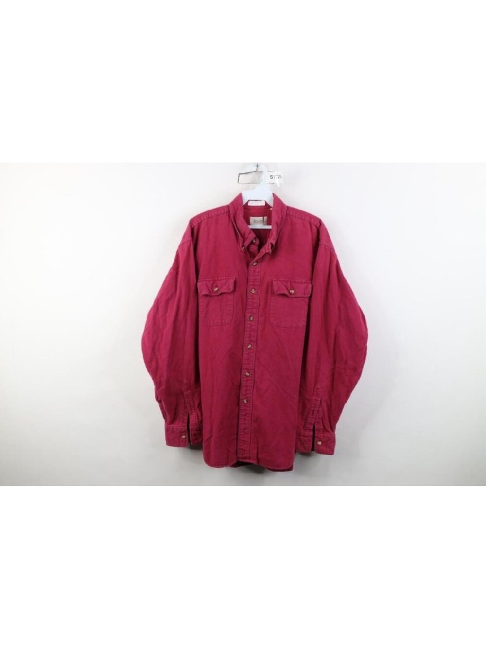 Vintage 90s Streetwear Mens XL Faded Chamois Mole Skin Flannel Button Down Shirt